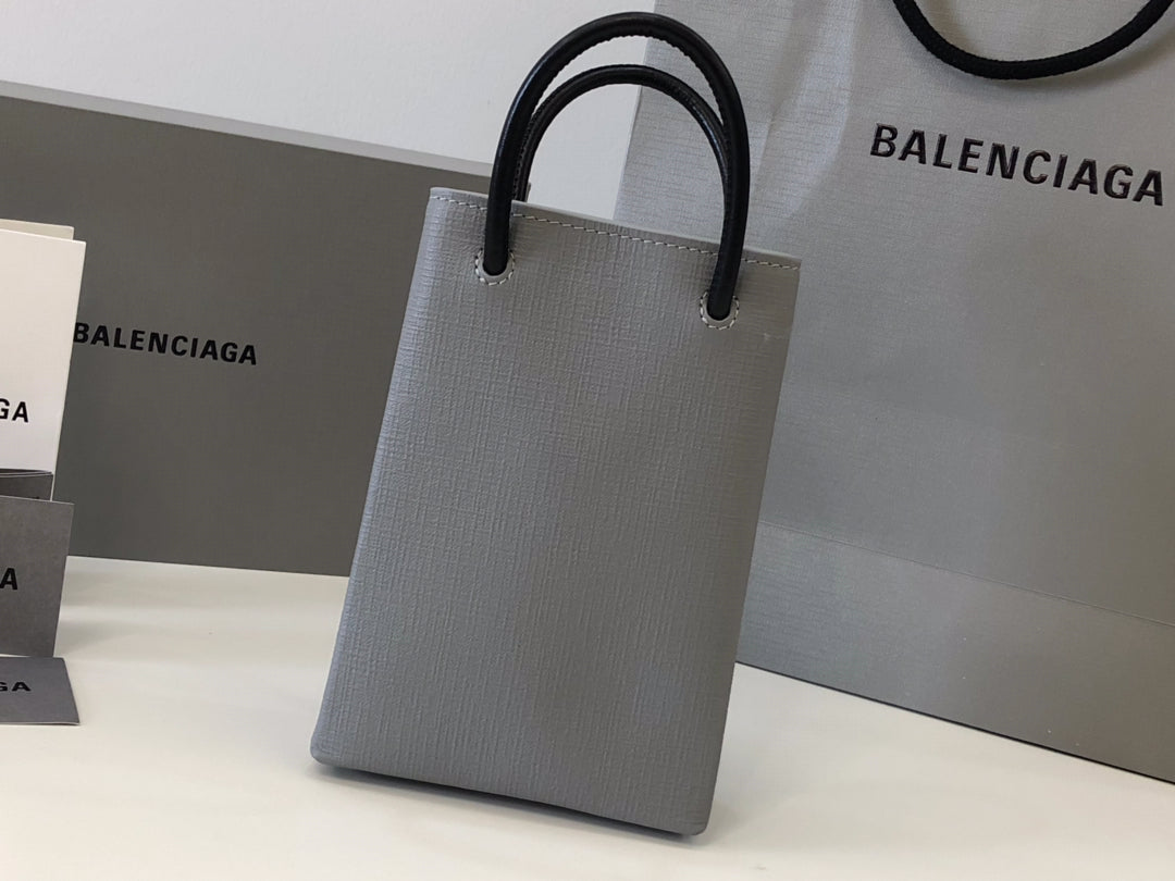 Balenciaga Gray Cowhide Shopping Bag