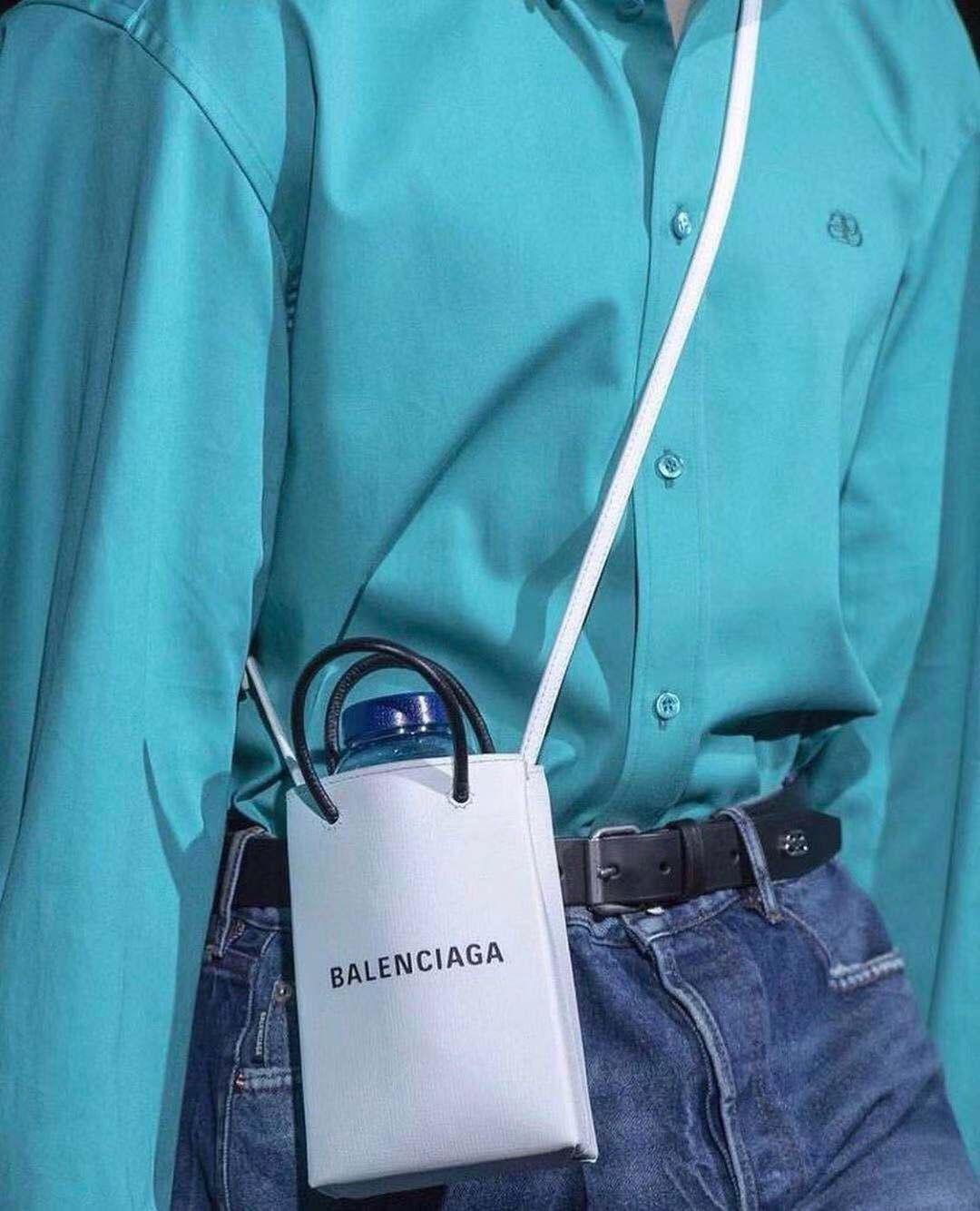 Balenciaga-Inspired White Mobile Phone Bag