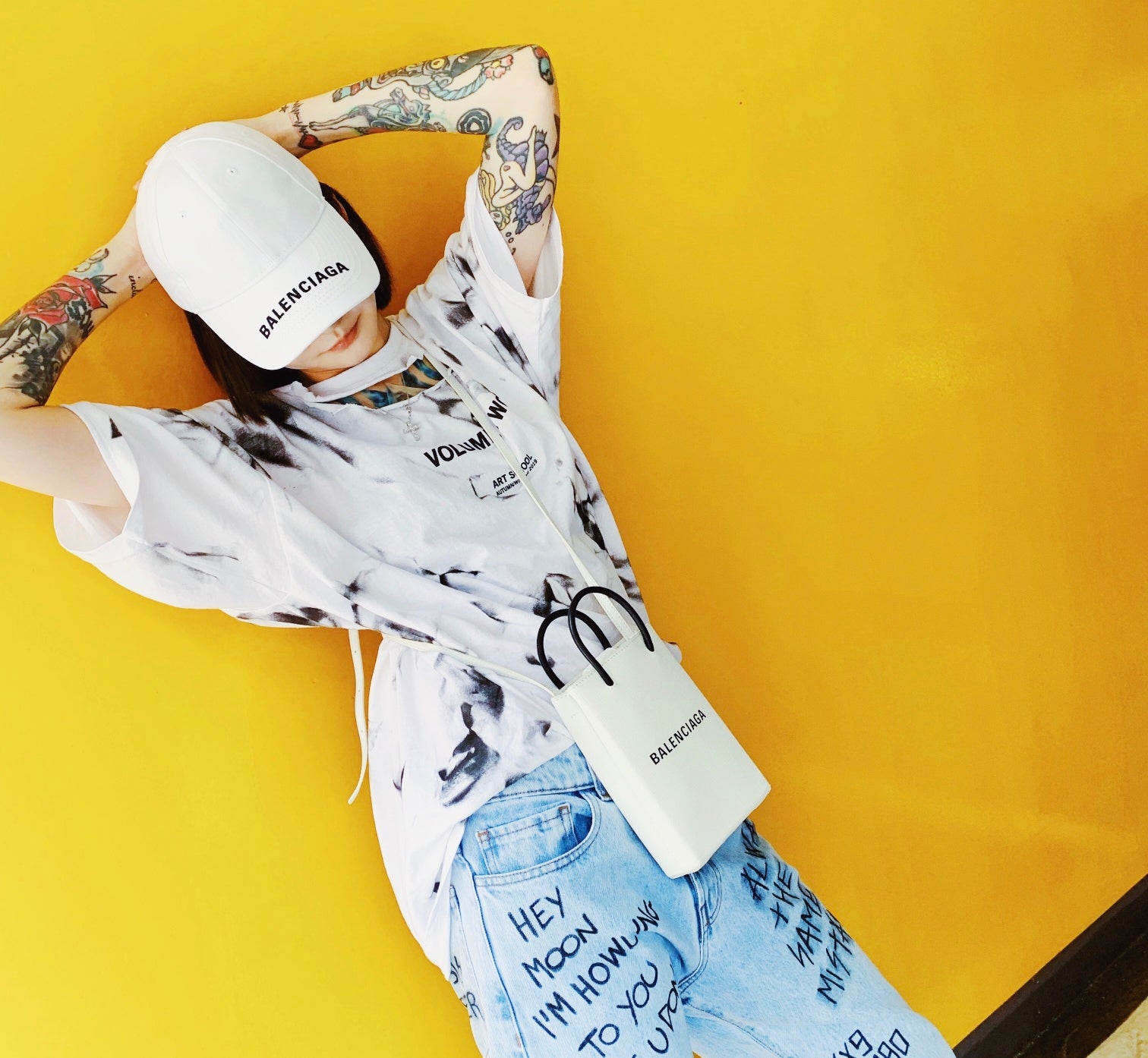 Balenciaga-Inspired White Mobile Phone Bag