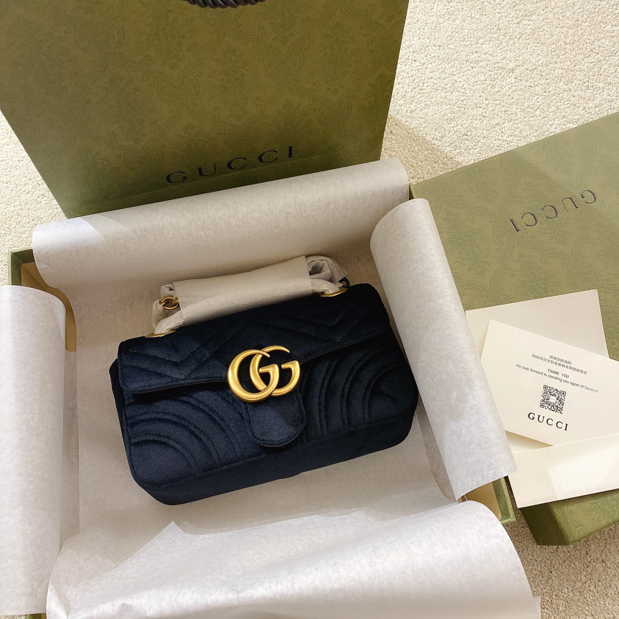 Gucci GG Marmont Velvet Crossbody Bag - Soft Luxury