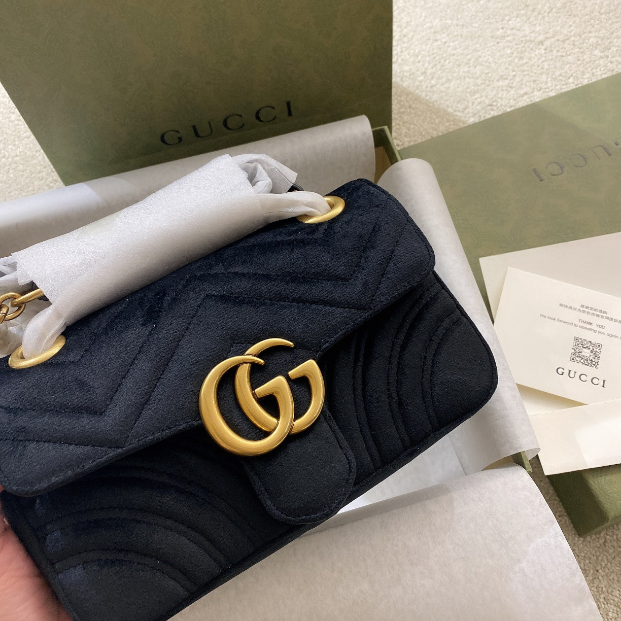 Gucci GG Marmont Velvet Crossbody Bag - Soft Luxury