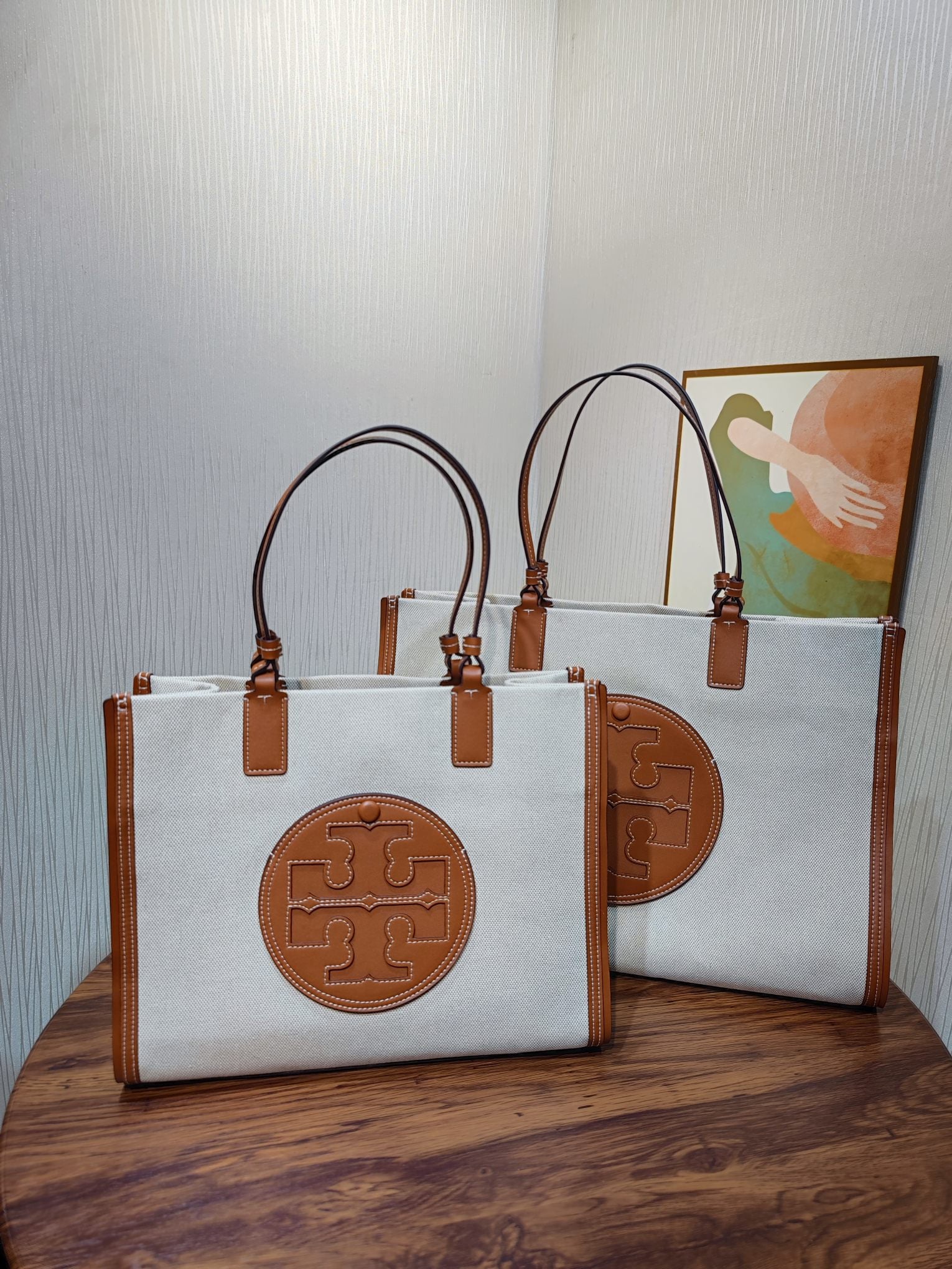 ** TORY BURCH Ella Large Canvas Tote Bag - Durable and Stylish

**