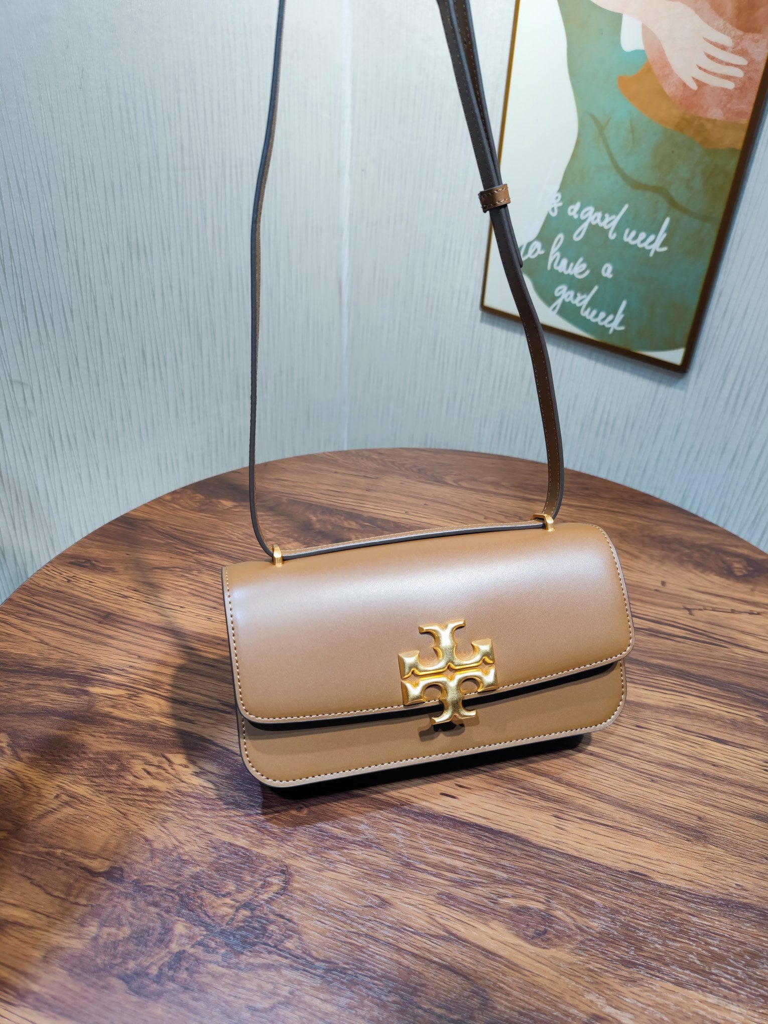 Tory Burch Eleanor Adjustable Strap Napa Cowhide Accordion Bag