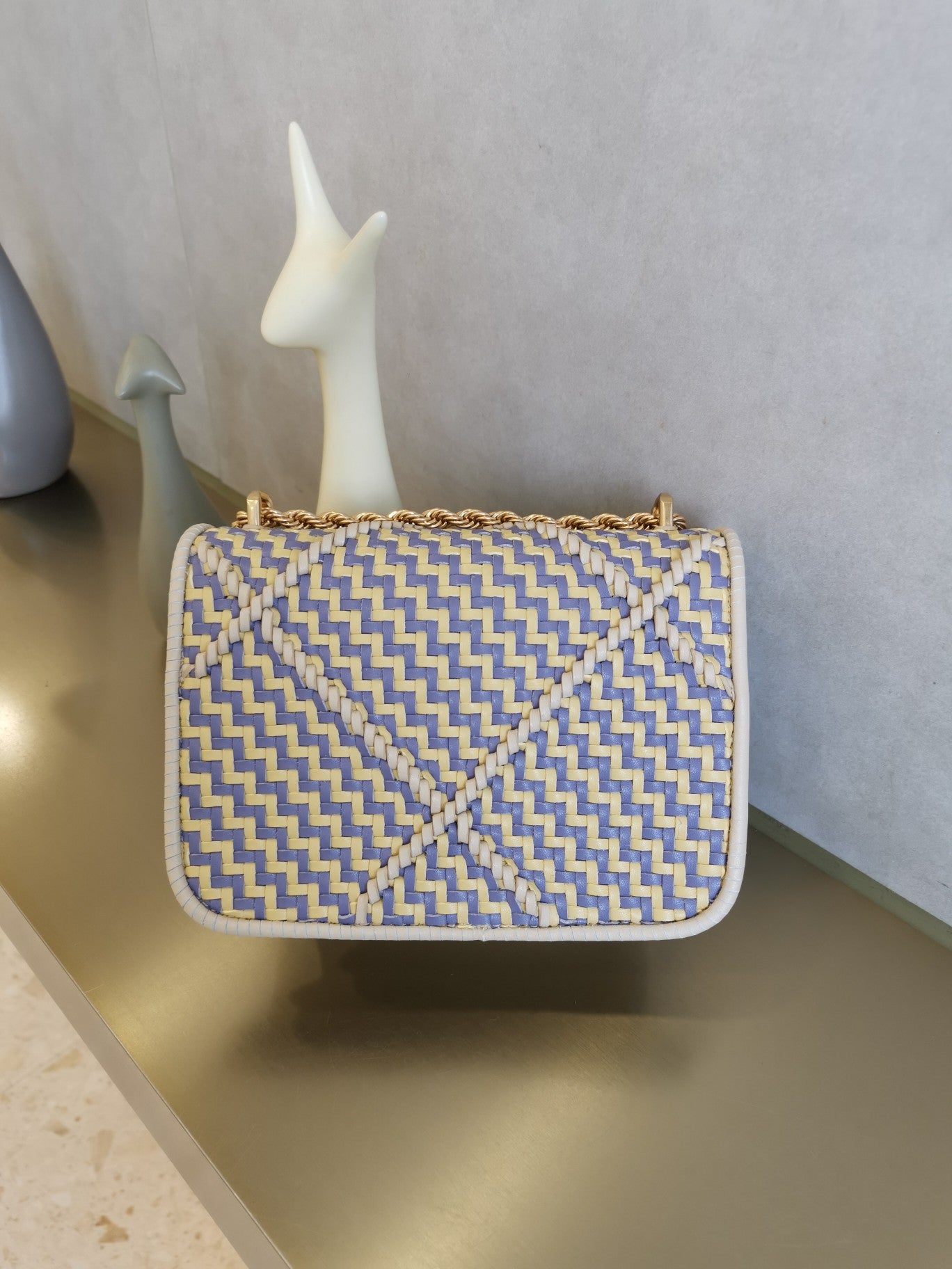 Tory Burch Eleanor Napa Cowhide Accordion Bag with Chain