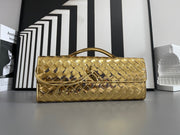 Bv Clutch Luxury Woven Sheepskin Long Clutch Bag