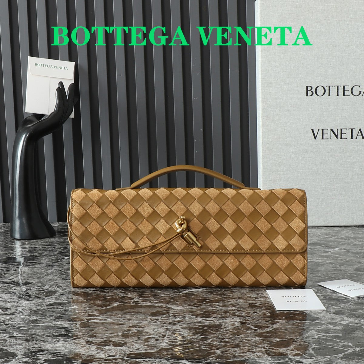 Bottega Veneta Andiamo Handheld Cashmere Evening Bag