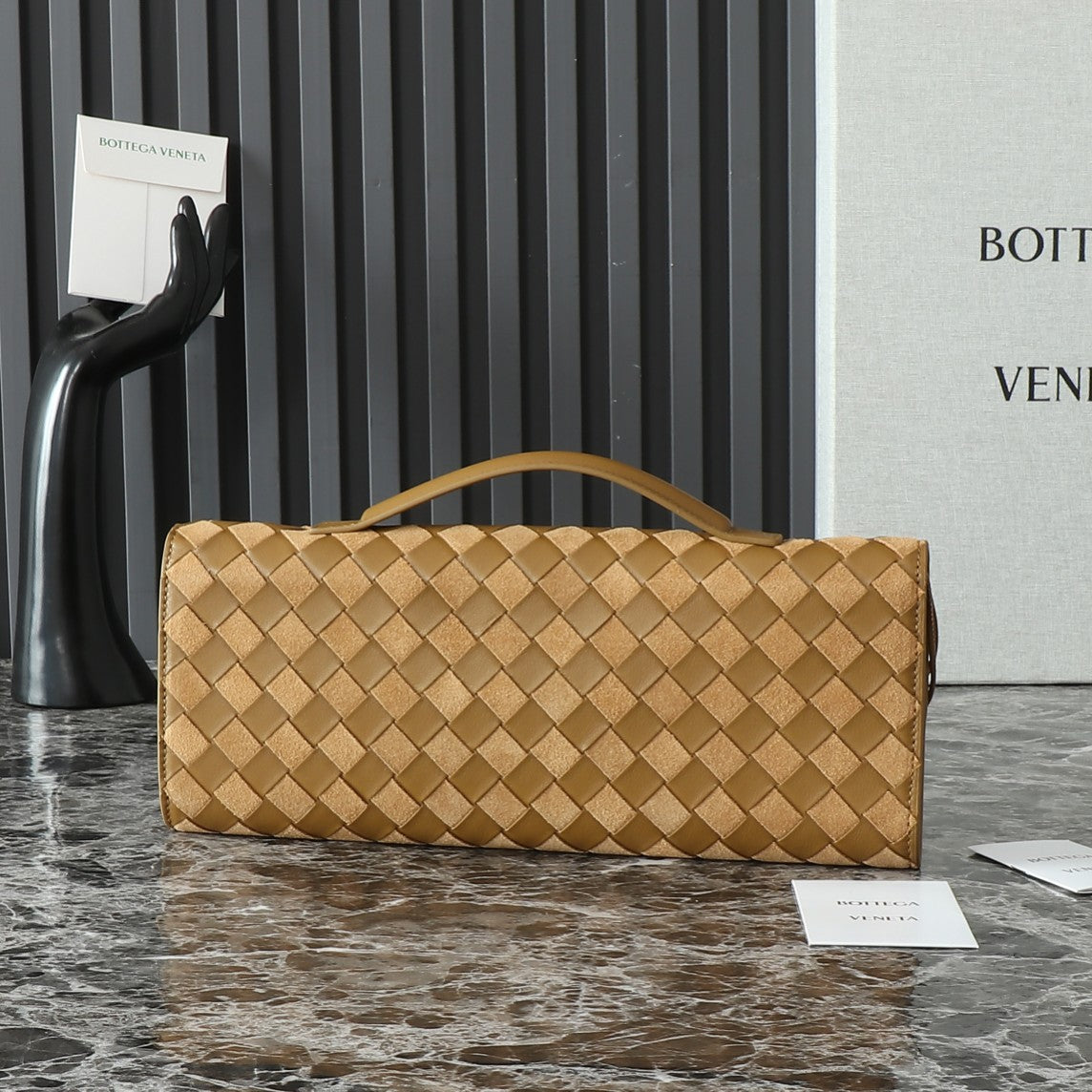 Bottega Veneta Andiamo Handheld Cashmere Evening Bag