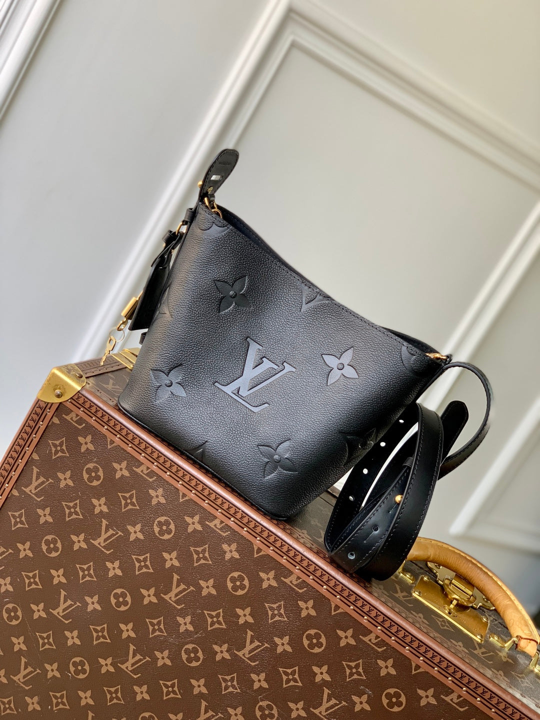 Louis Vuitton Monogram Empreinte All In BB Bucket Bag - Black