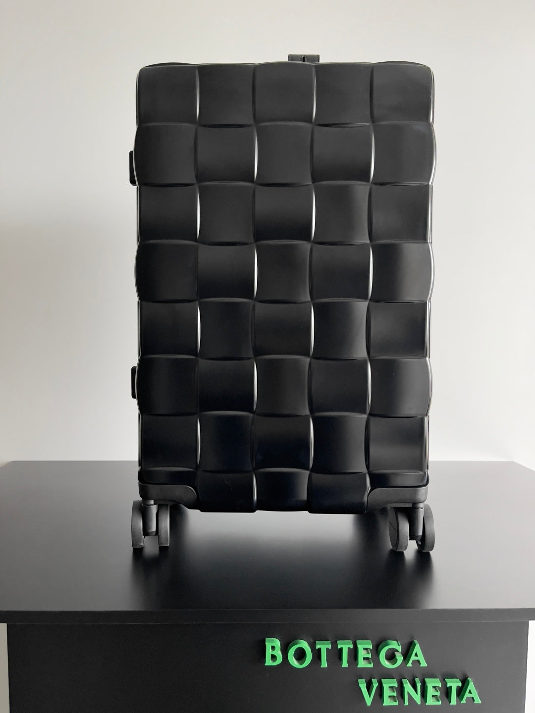 Bottega Veneta 2025 Odyssey Woven Plaid Carry-On Suitcase