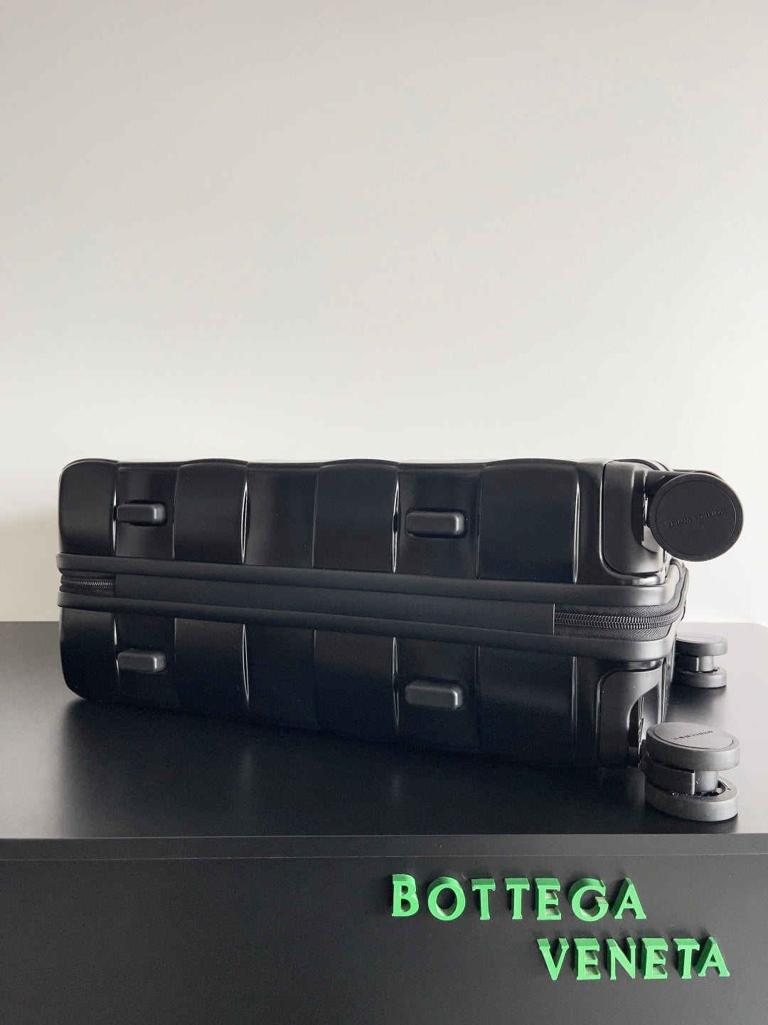 Bottega Veneta 2025 Odyssey Woven Plaid Carry-On Suitcase