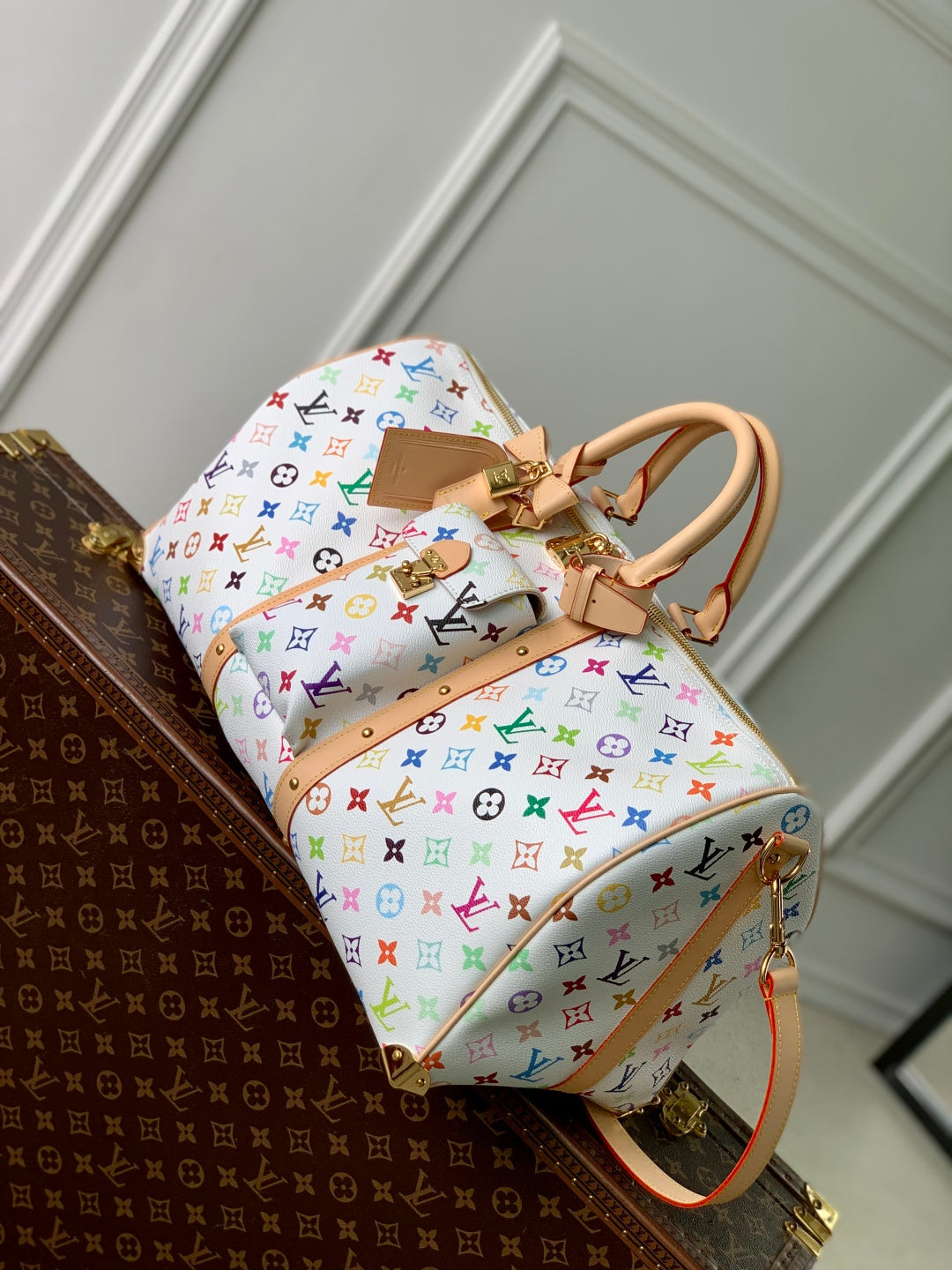 Louis Vuitton x Takashi Murakami Keepall BandouliÃ¨re 45 Travel Bag