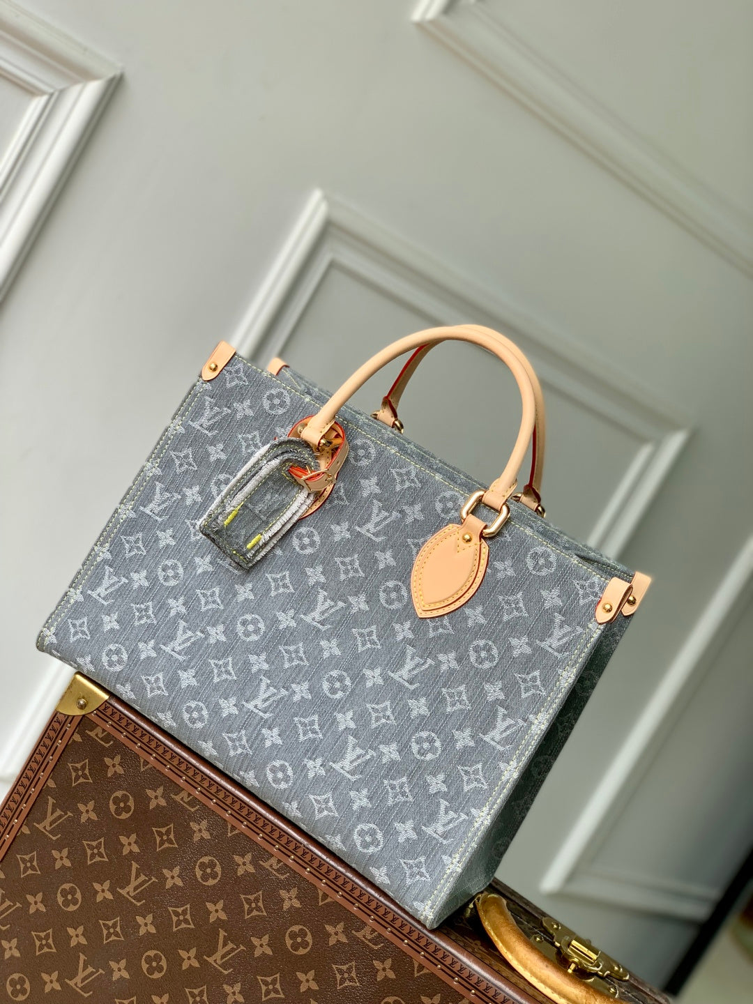 Louis Vuitton OnTheGo MM Handbag - Classic Monogram Denim