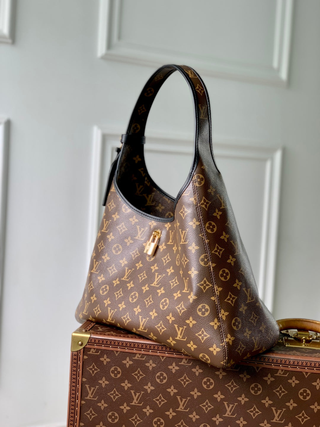 Louis Vuitton Drop GM Monogram Canvas Shoulder Bag