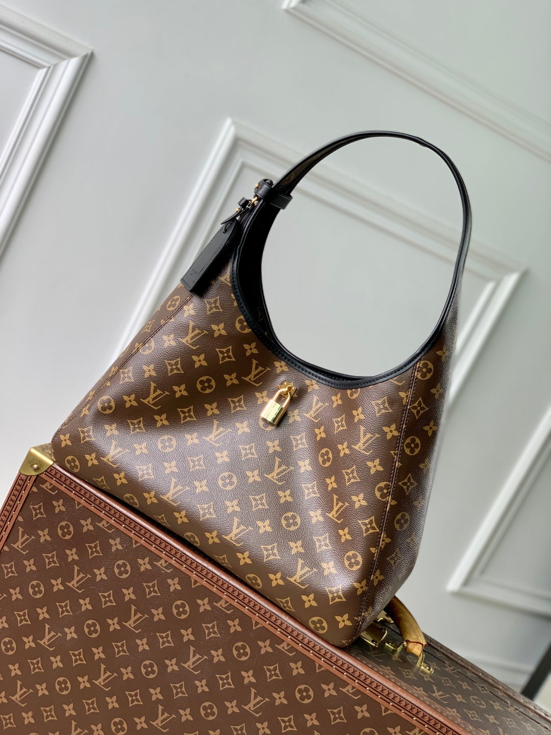 Louis Vuitton Drop GM Monogram Canvas Shoulder Bag