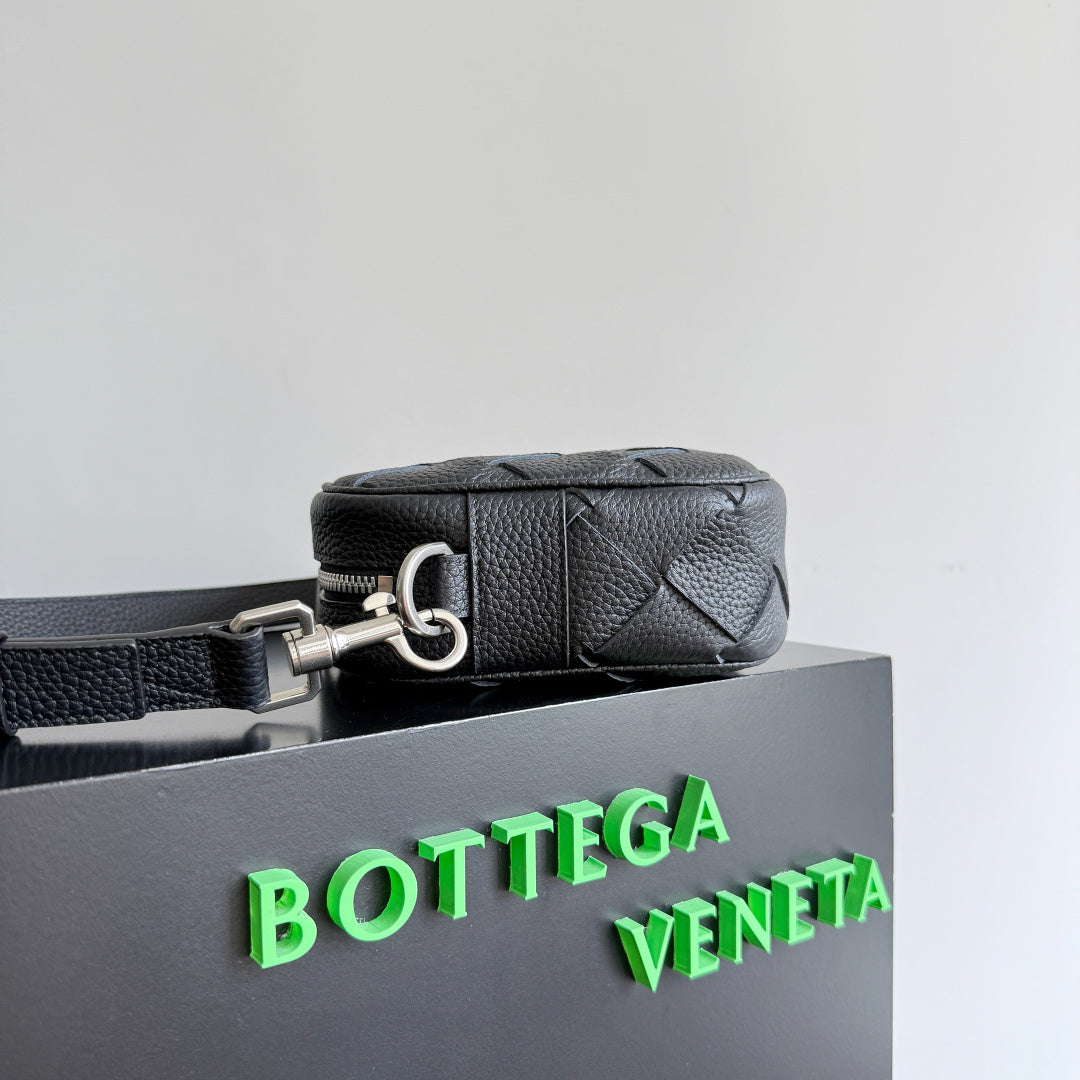 Bottega Veneta Small Intrecciato Woven Camera Bag