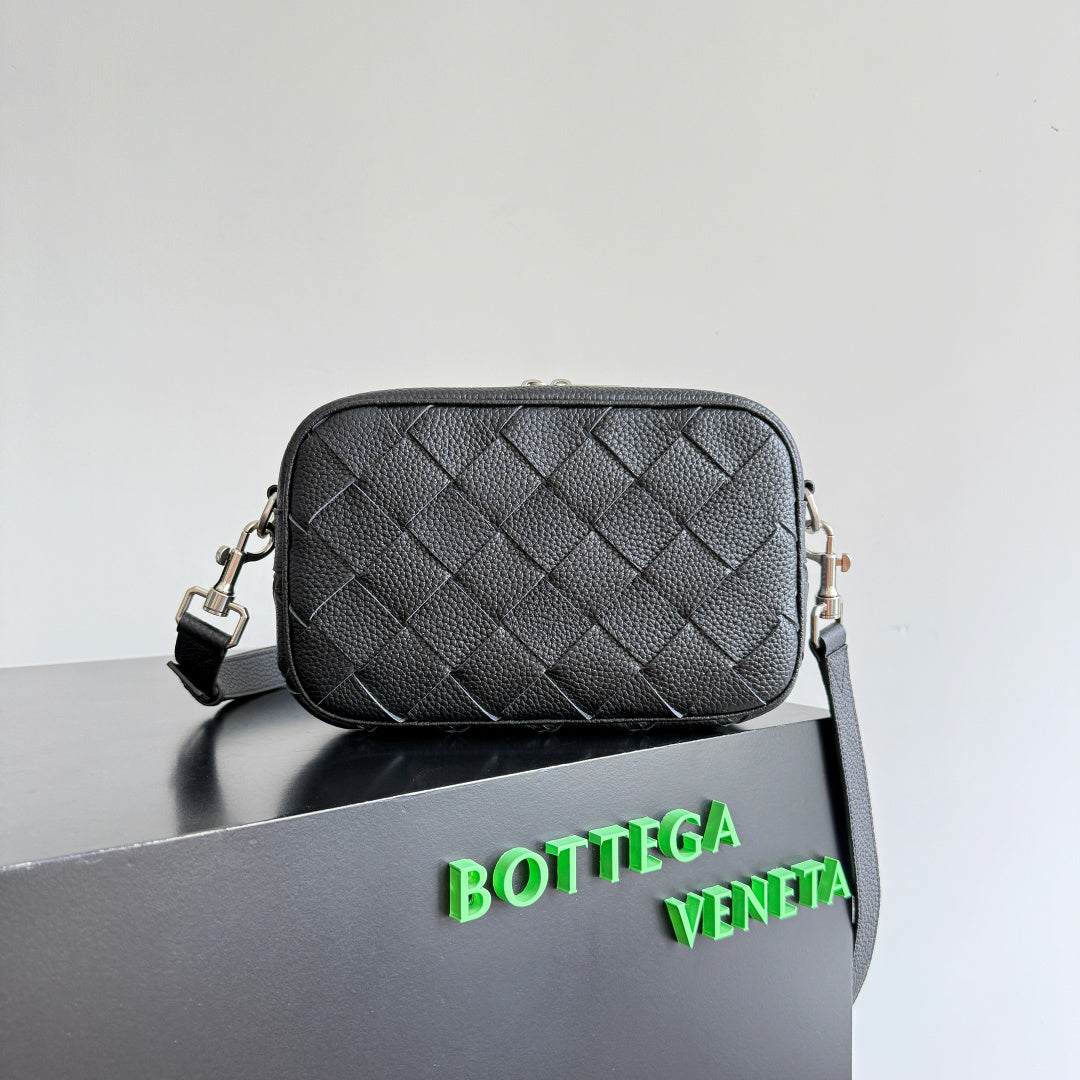 Bottega Veneta Small Intrecciato Woven Camera Bag