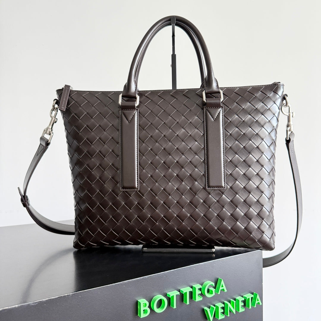 Bottega Veneta Men's Intrecciato Woven Briefcase - 2025 Edition