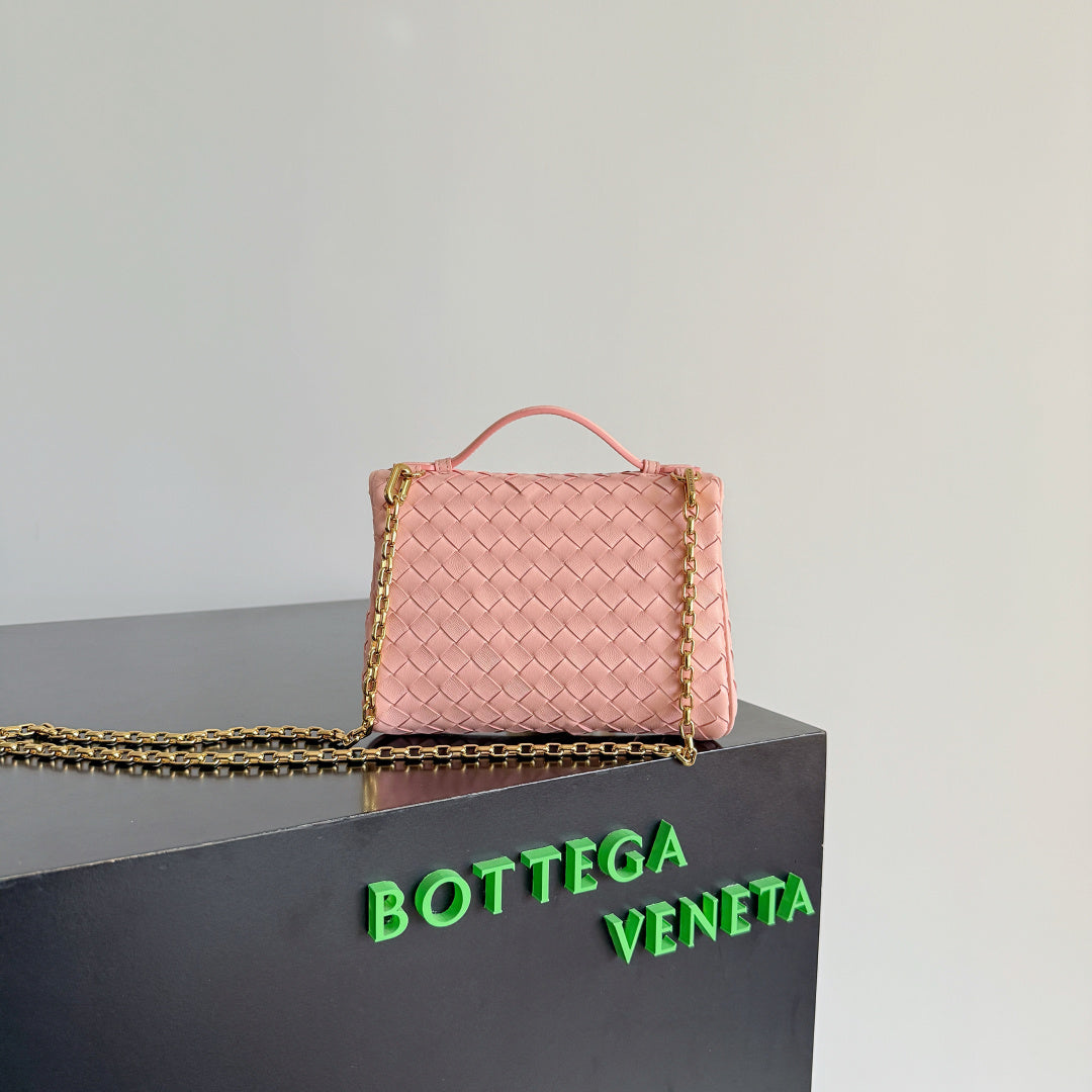 Bottega Veneta Women's Rose Pink Soft Vanity Cosmetic Bag