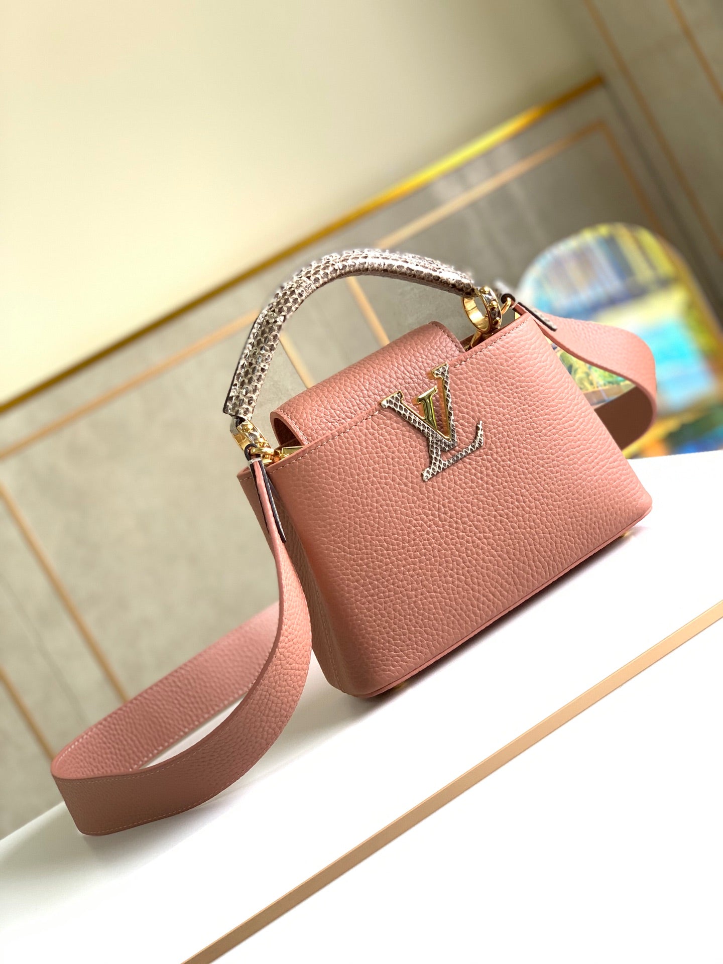 Louis Vuitton M55921 Coral Monogram Canvas Bag