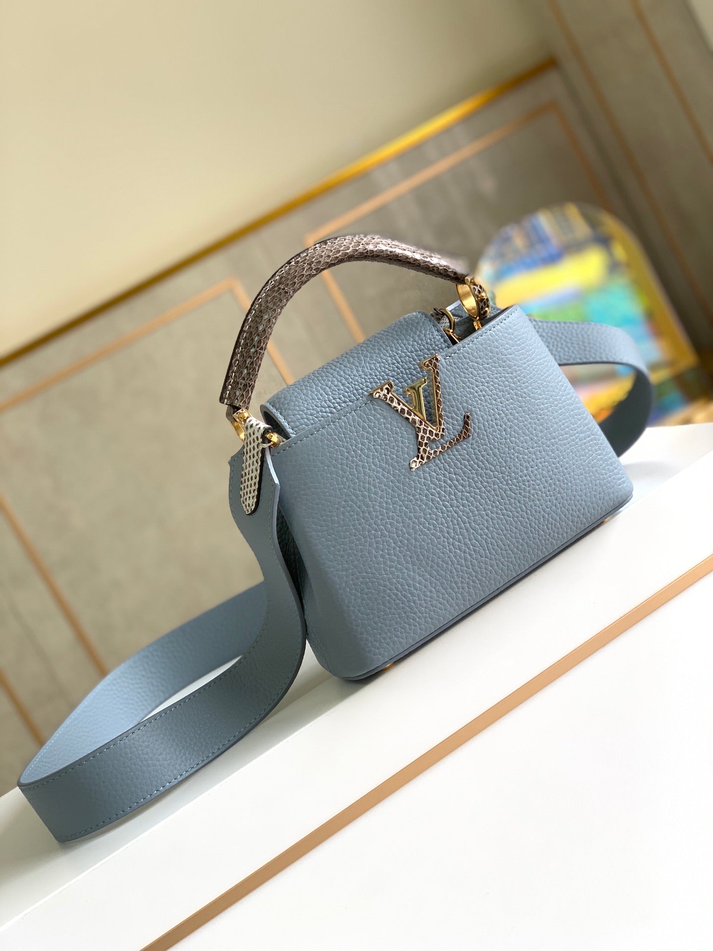 Louis Vuitton M55921 Blue Handbag - Compact Designer Accessory