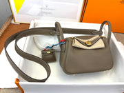 Handmade Leather Lindy Mini Bag - 19cm - Elephant Gray
