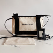 Balenciaga Navy Cabas Double Shopping Bag - Spring/Summer Collection
