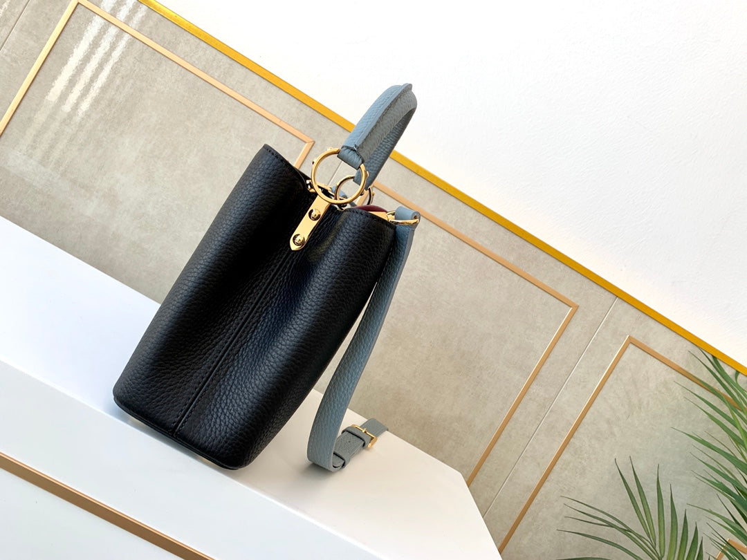 Exclusive LV Black and Purple Handbag - Size 27x18x9 cm