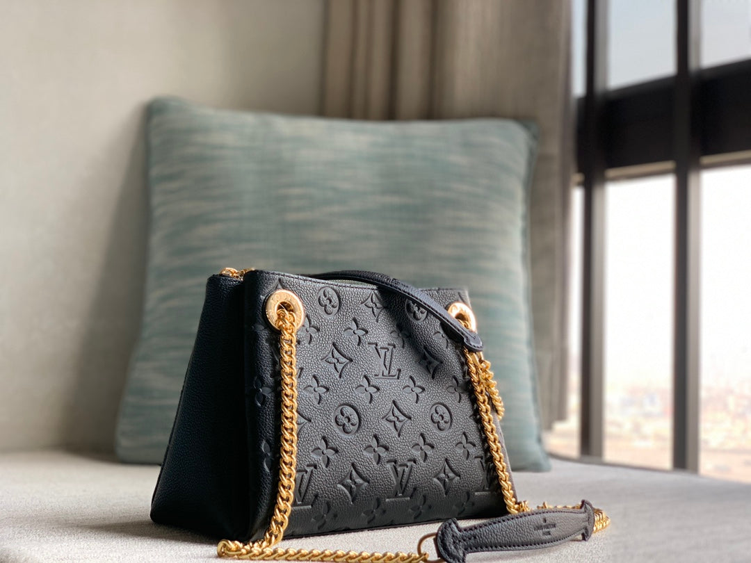 Louis Vuitton Surene BB Handbag in Black - Monogram Empreinte Leather