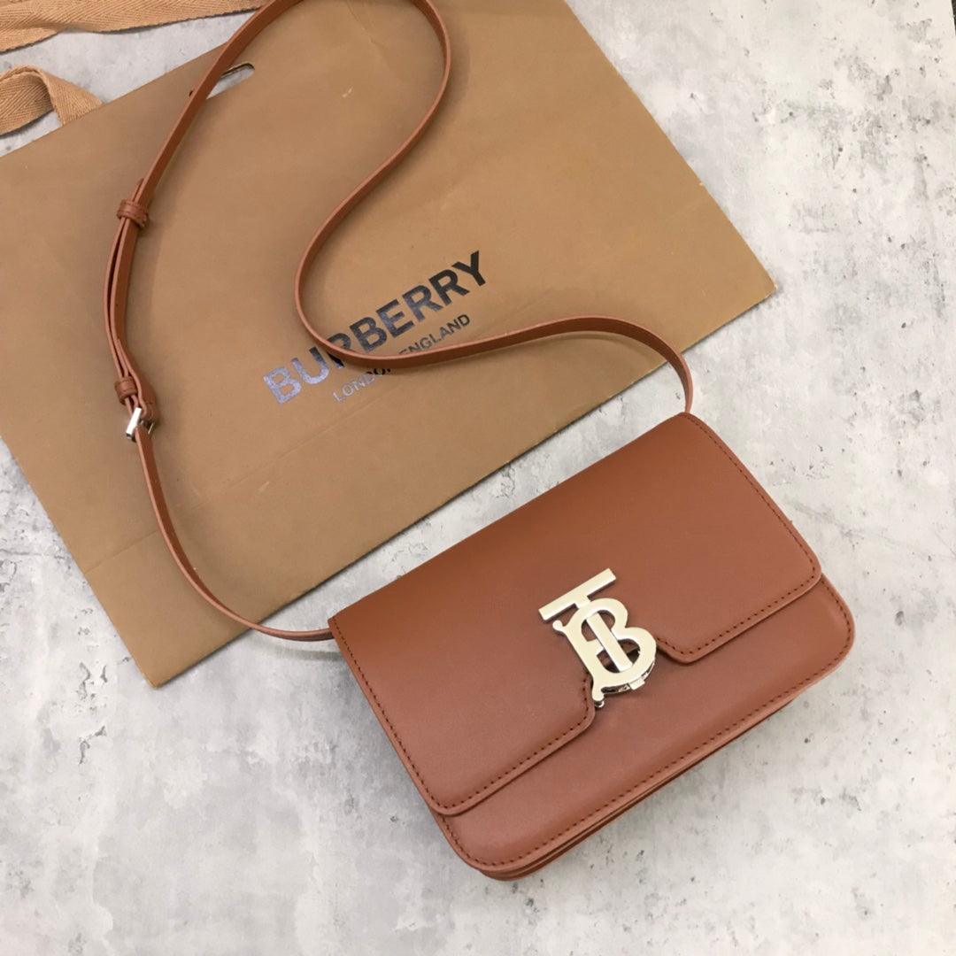 TB Exclusive Logo Lock Bag - Smooth Leather Crossbody