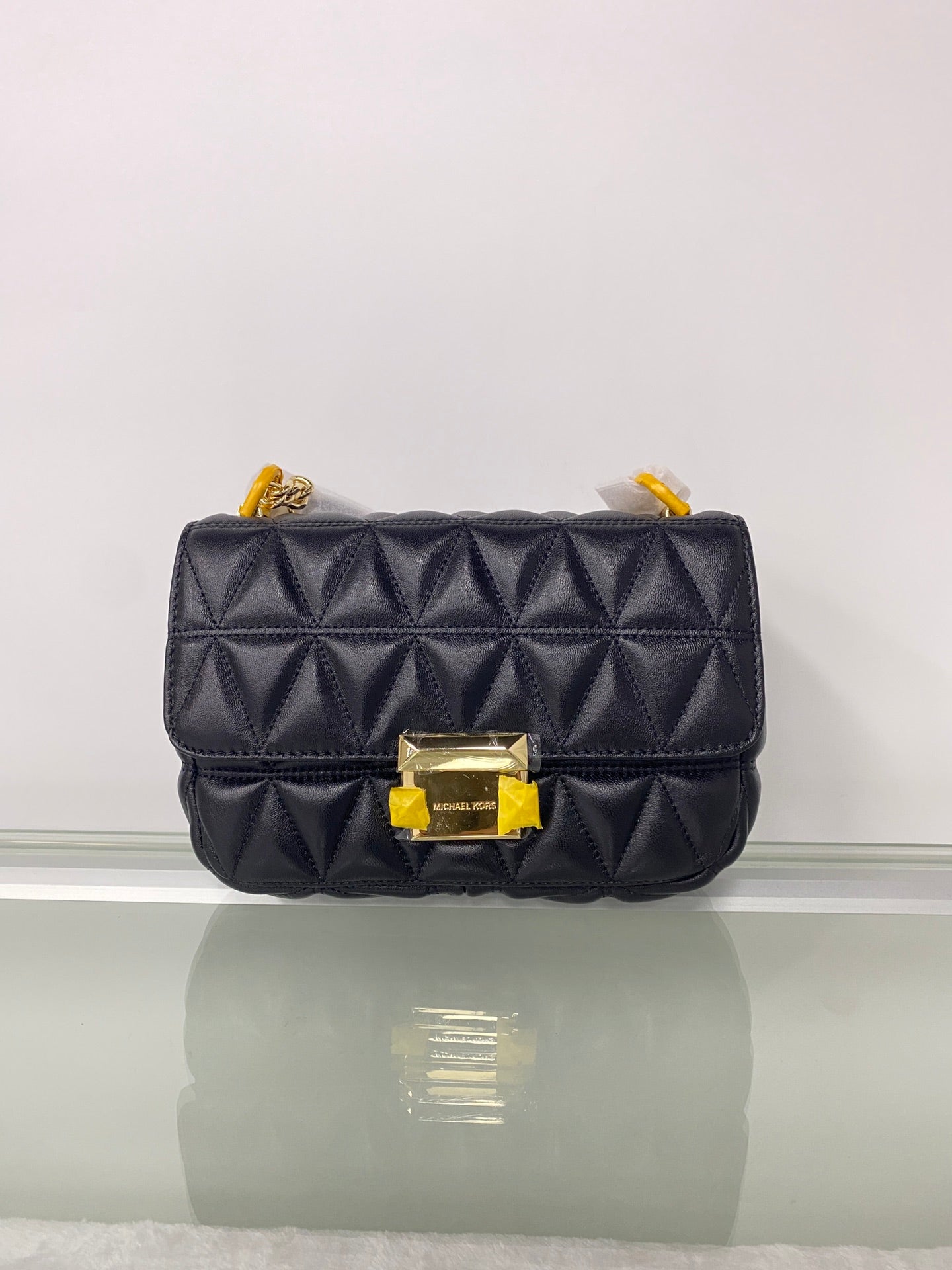 Small Black Sheepskin Chain Bag - Sloan Series