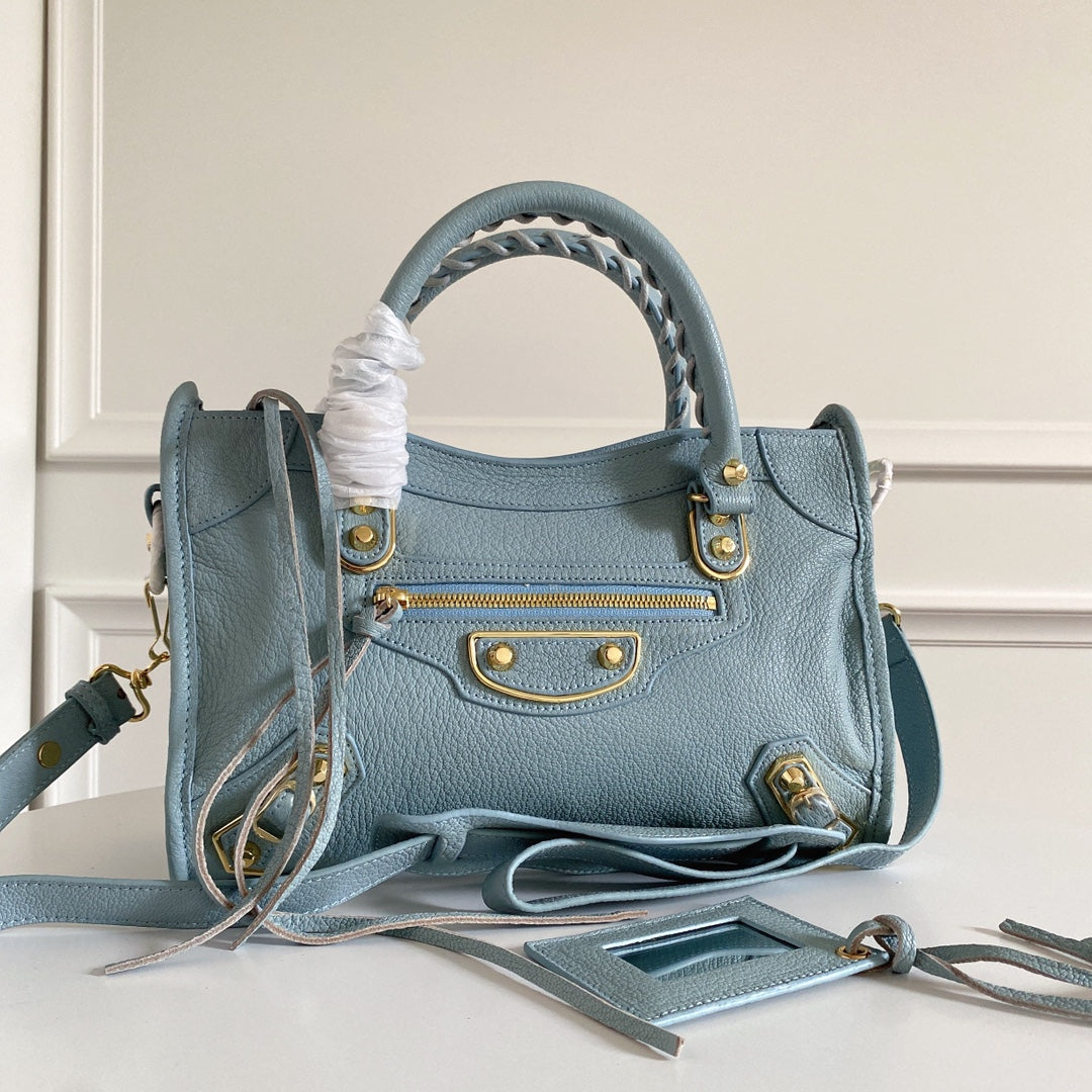 Premium Italian Goatskin Motorcycle Bag with Adjustable Strap