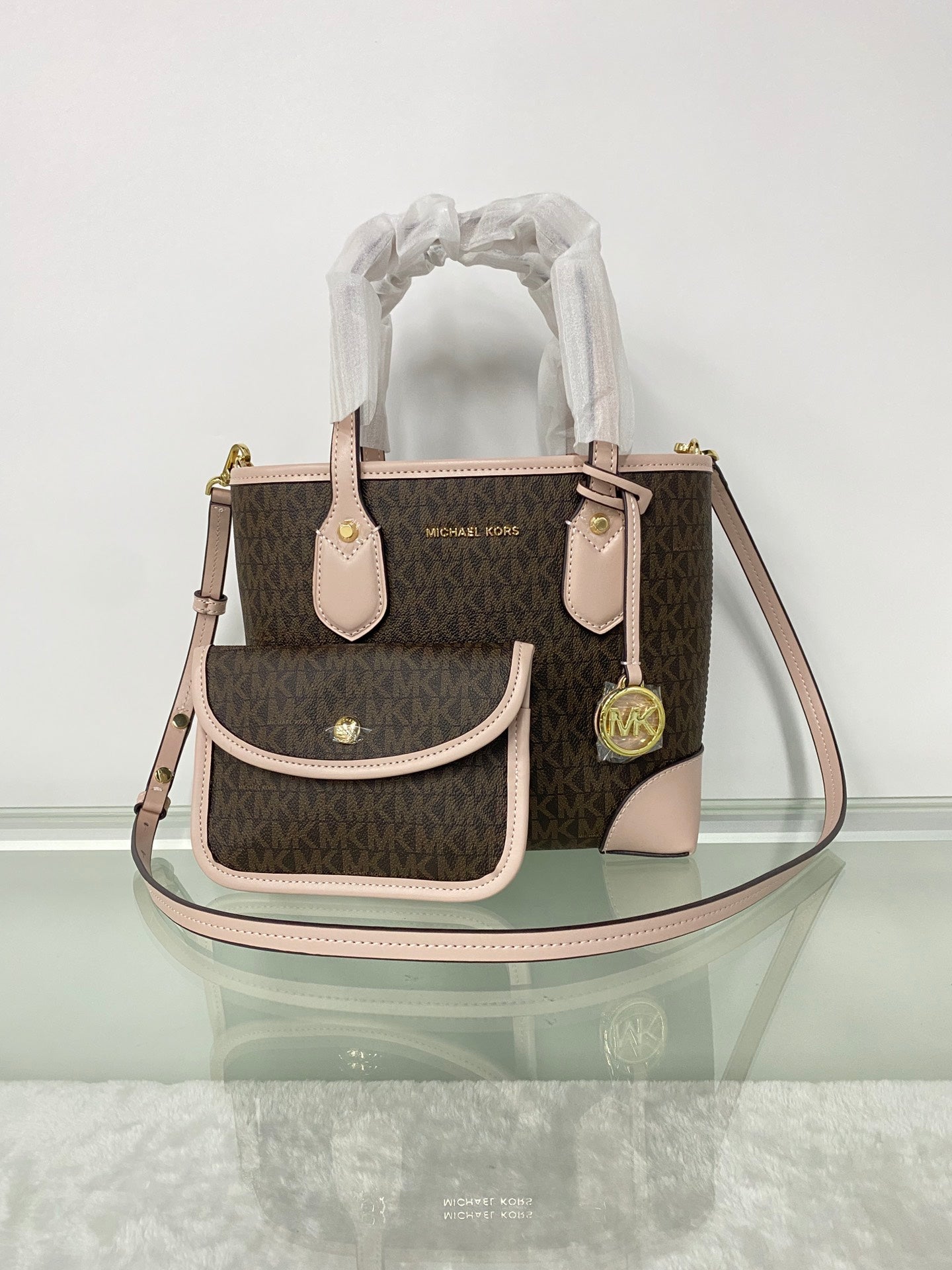 Michael Kors Eva Extra Small Tote Bag - Classic Logo Twill