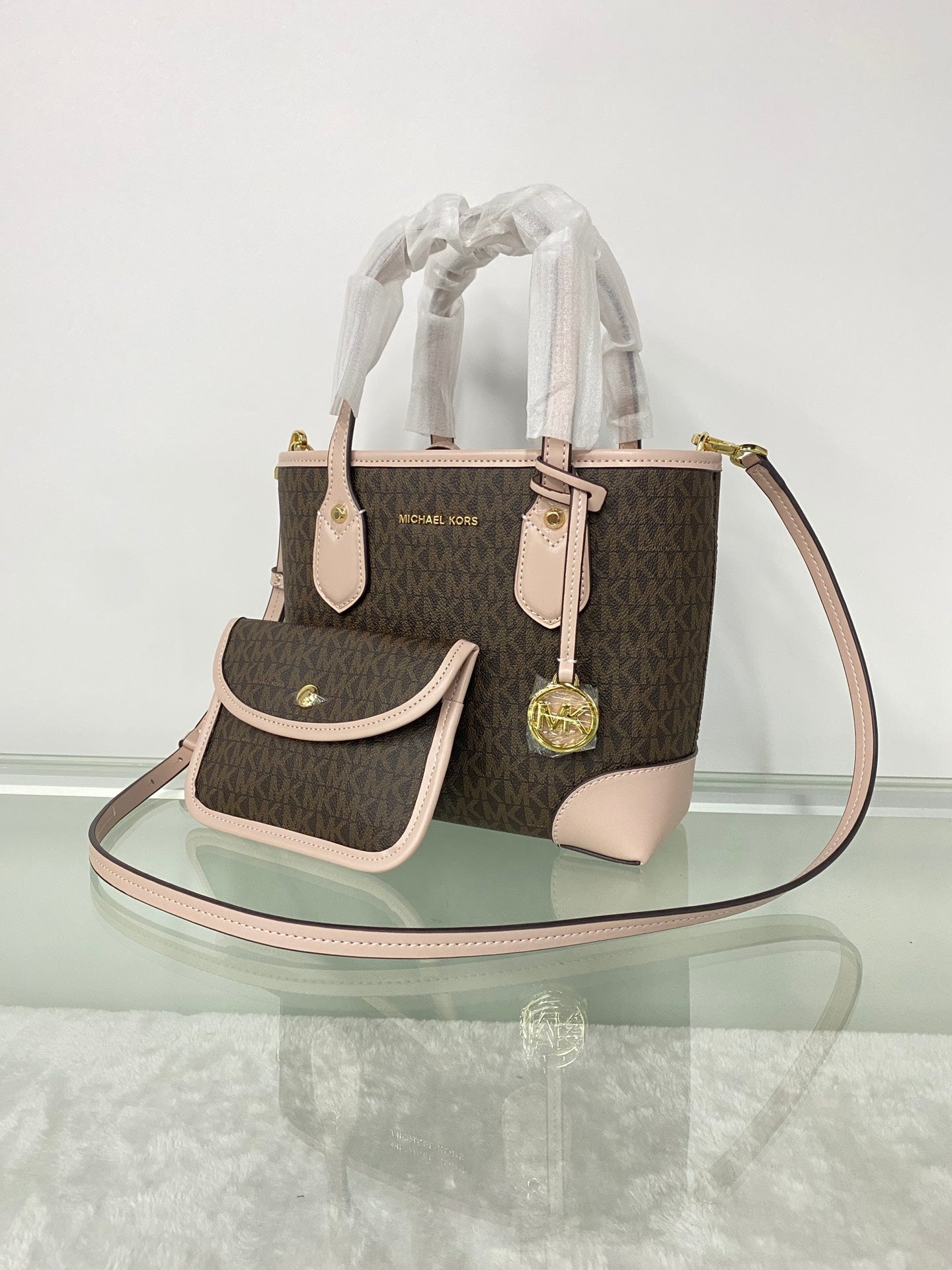 Michael Kors Eva Extra Small Tote Bag - Classic Logo Twill