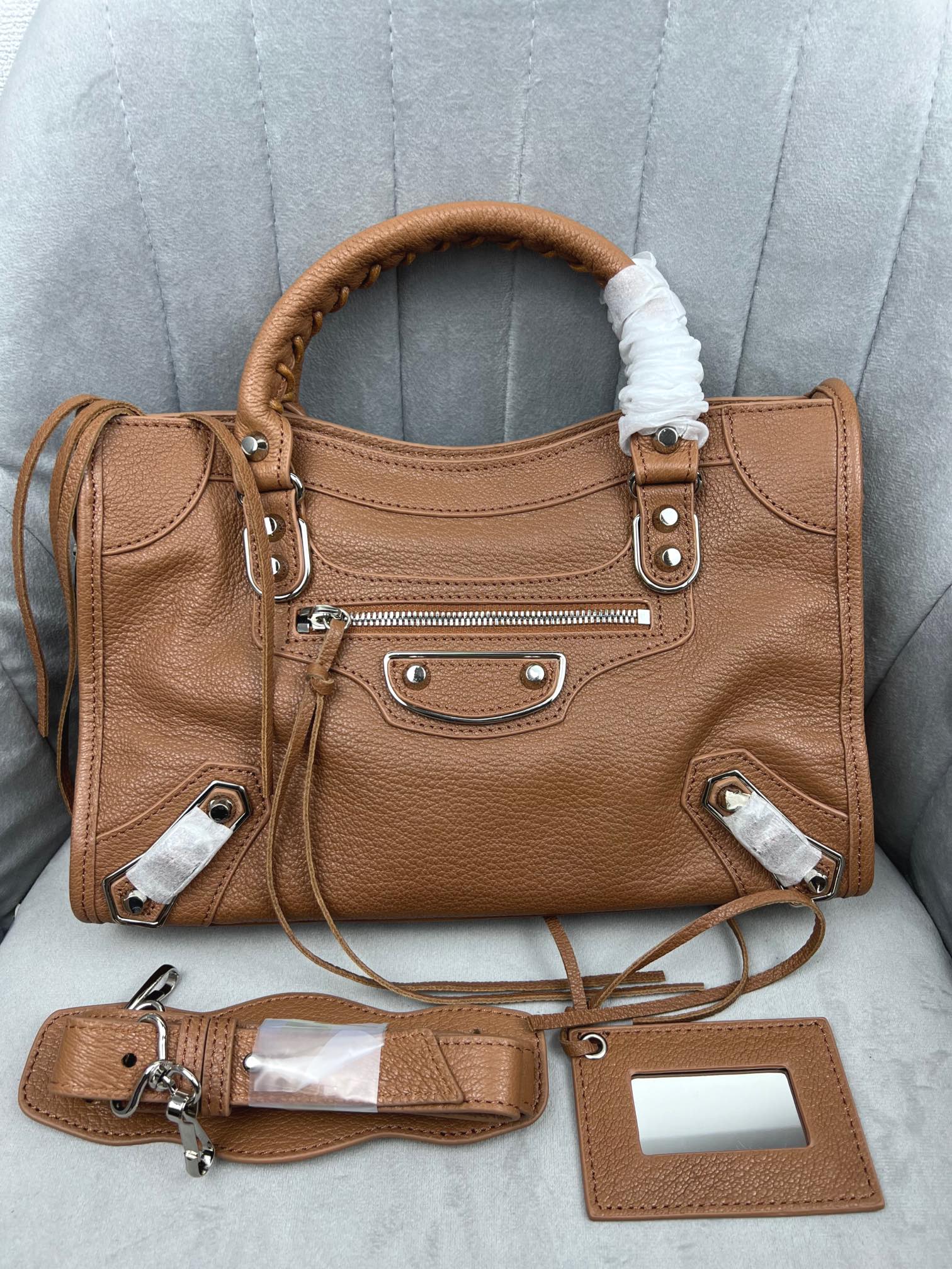 Premium Italian Goatskin Motorcycle Bag - 30cm