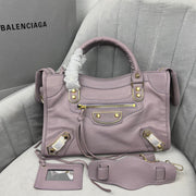Balenciaga Italian Goatskin Motorcycle Bag â€“ Taro Purple, 30cm