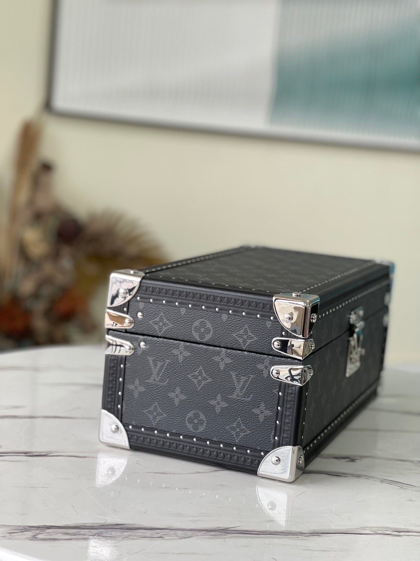 Multifunctional Black Flowers Storage Box for Watches and Accessories