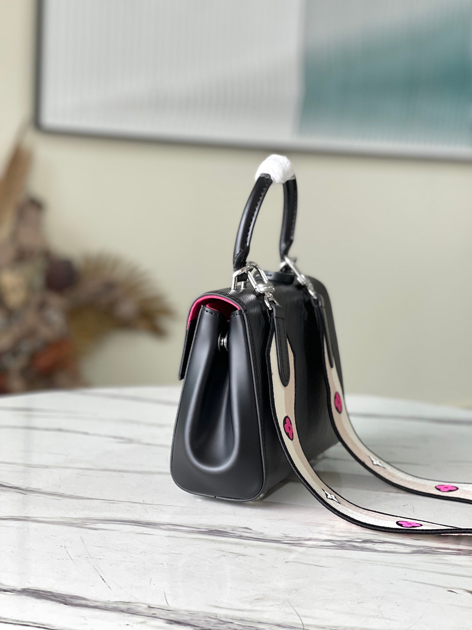 Cluny Mini Handbag in Black with Detachable Shoulder Straps