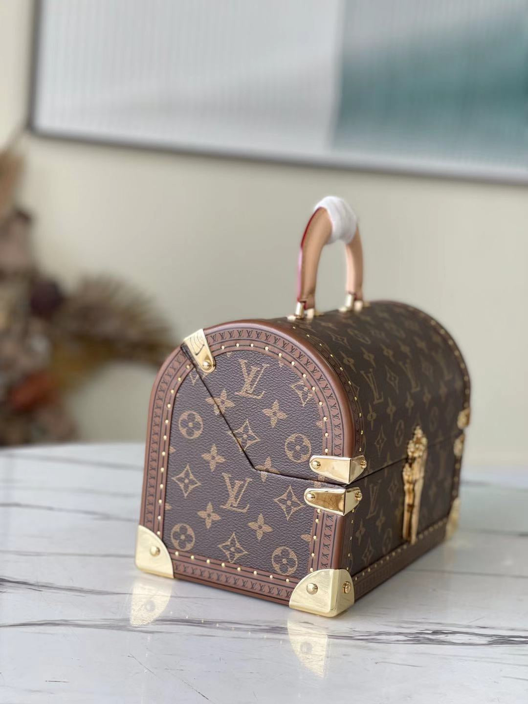 COTTEVILLE Hard Suitcase - Presbyopia Treasure Box with Leather Trim