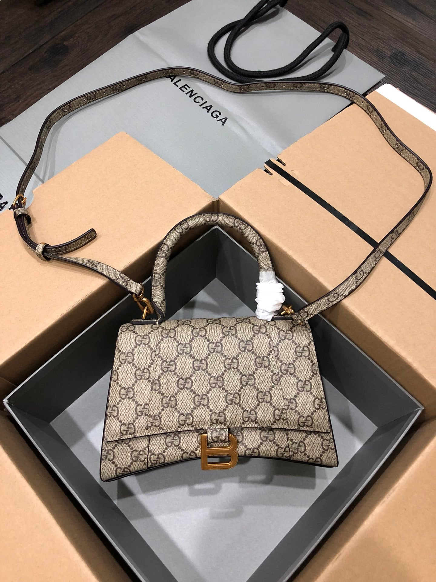 Balenciaga Hourglass Bag â€“ Co-Branded Double G Edition