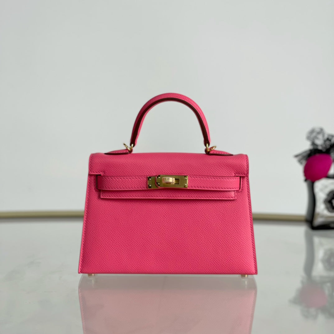 Palm Print Lipstick Powder with Gold Buckle - Chic & Stylish