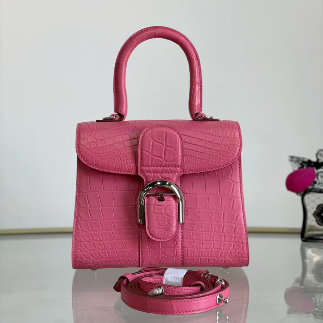 Matte Nile Crocodile Lipstick Powder Bag - Luxury Leather Design