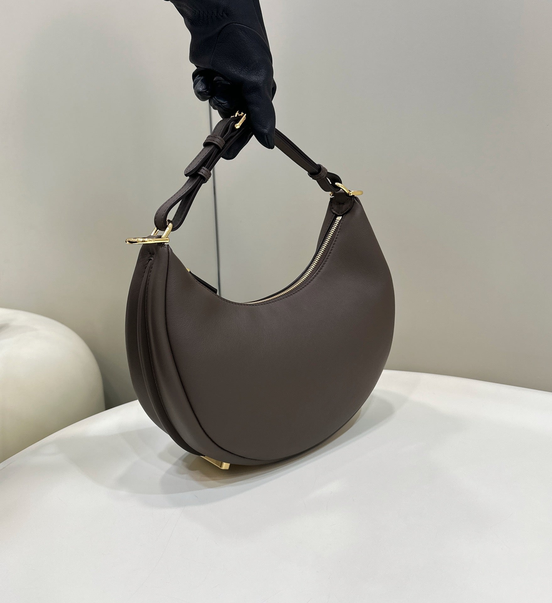 Fendigraphy Chocolate Brown Calfskin Bag - Stylish & Spacious