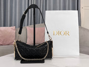 DIOR CLUB Black Cannage Lambskin Handbag - Summer 2023 Edition