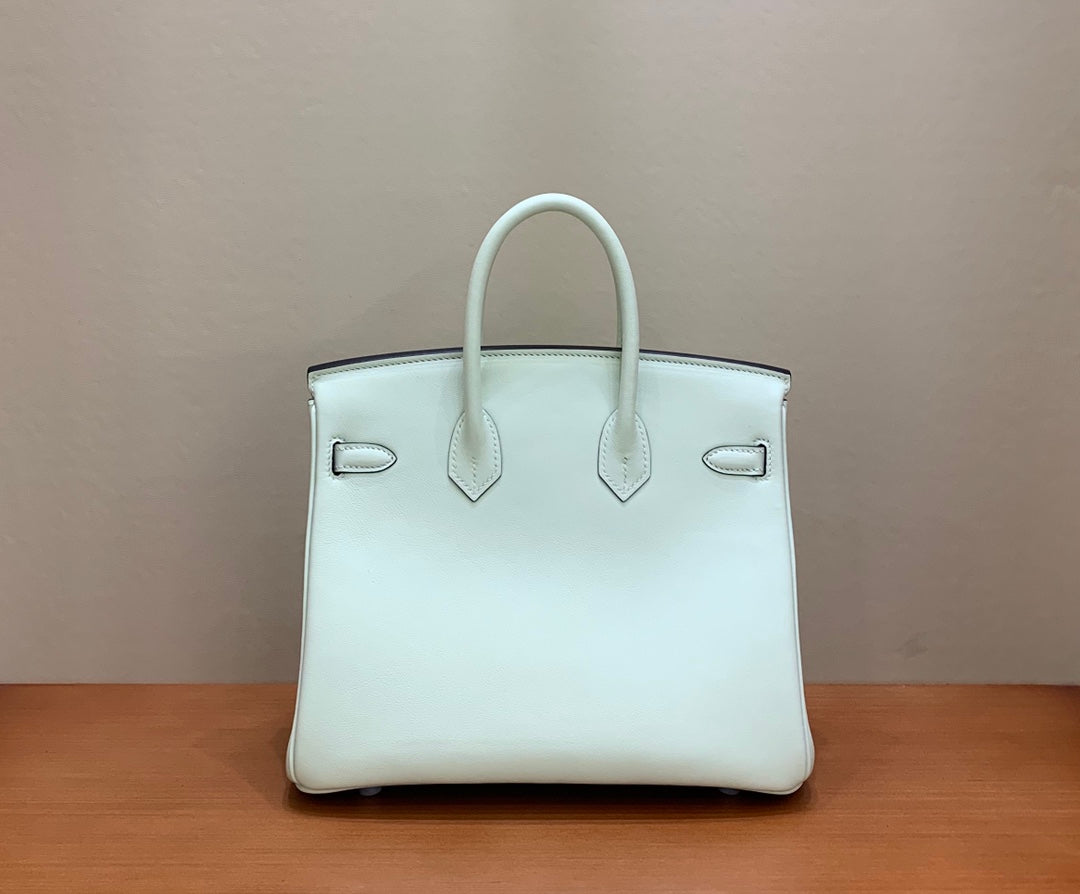 Customizable Birkin 25cm Swift in Bubble Green with Gold and Silver Buckle