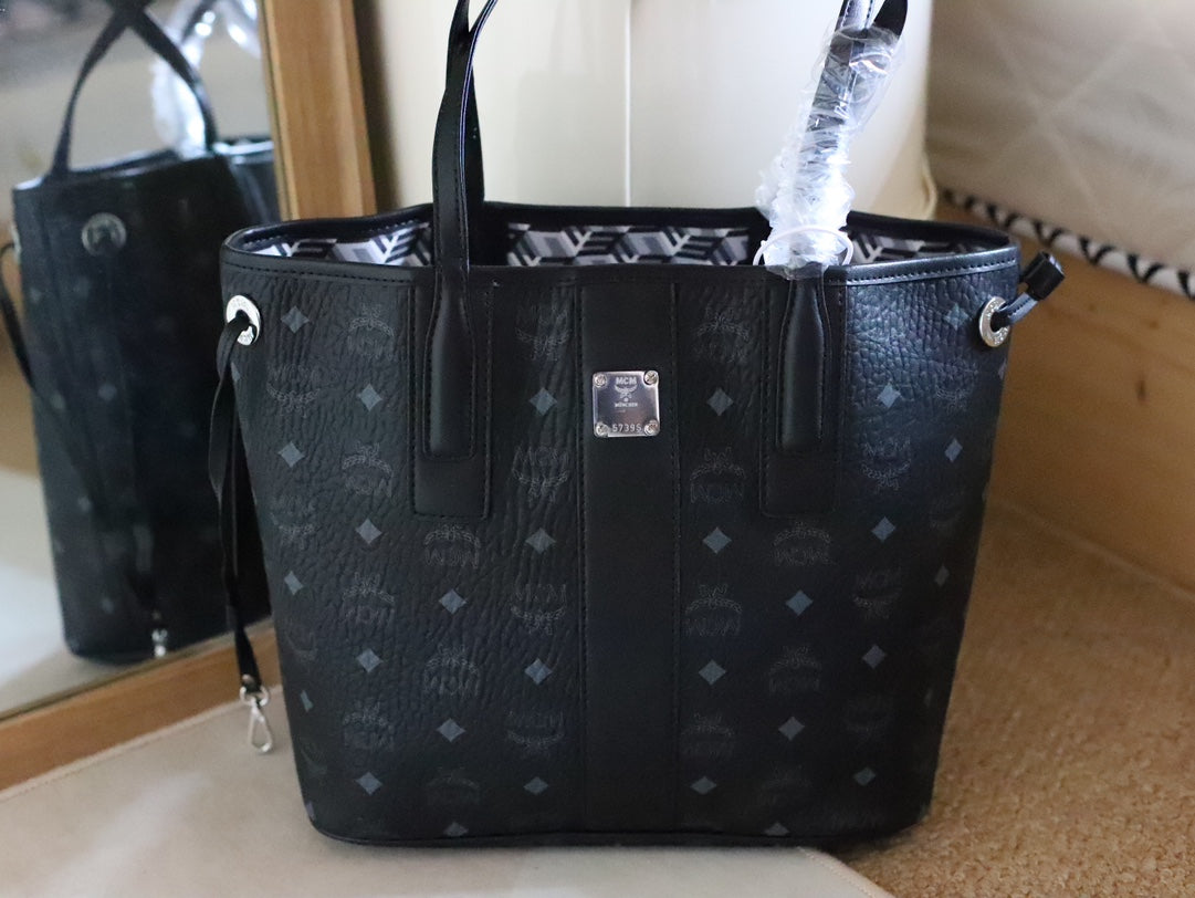 MCM Liz Visetos Double-Sided Shopping Bag - Small