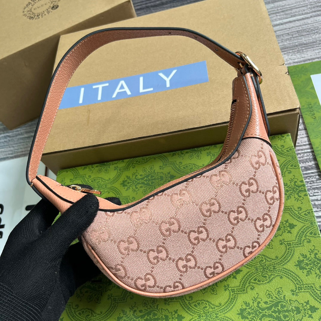 Gucci Ophidia Pink GG Canvas Handbag