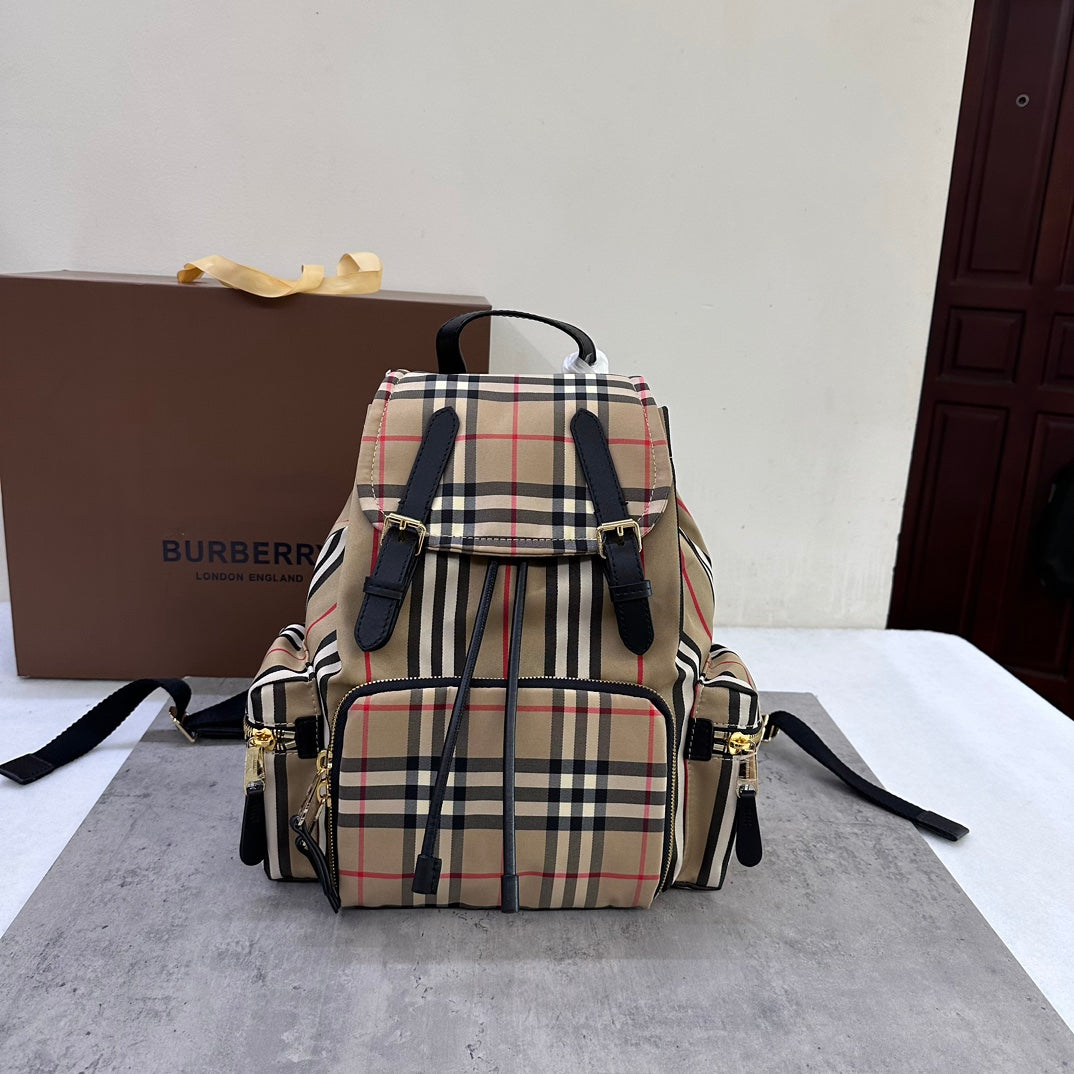 Medium Vintage Stripe Cowhide Military Backpack