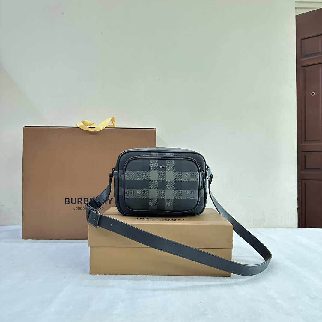 Sustainable Luxury Check Cross-Body Bag