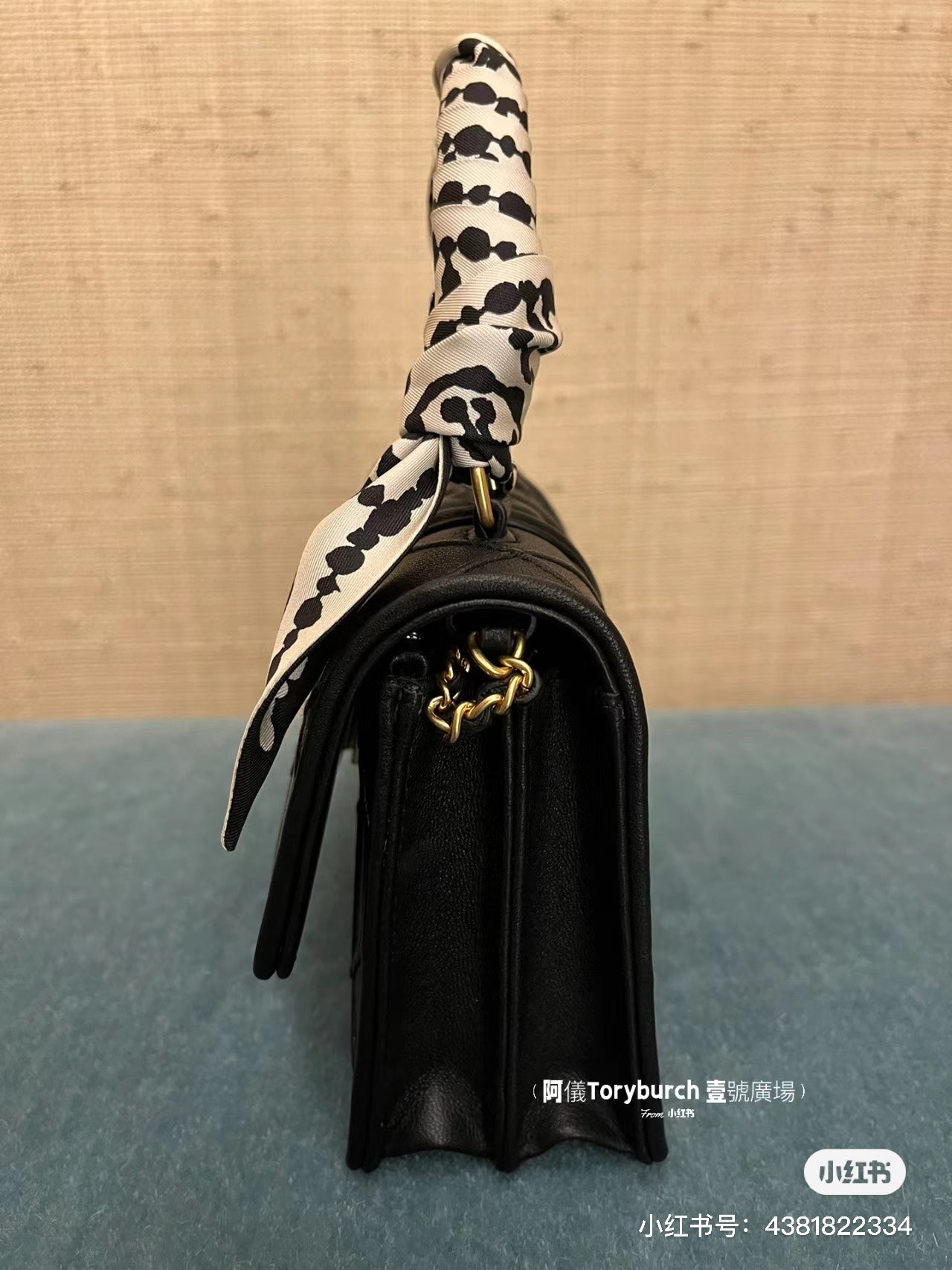 Tory Burch Fleming Small Sheepskin Handbag with Removable Strap