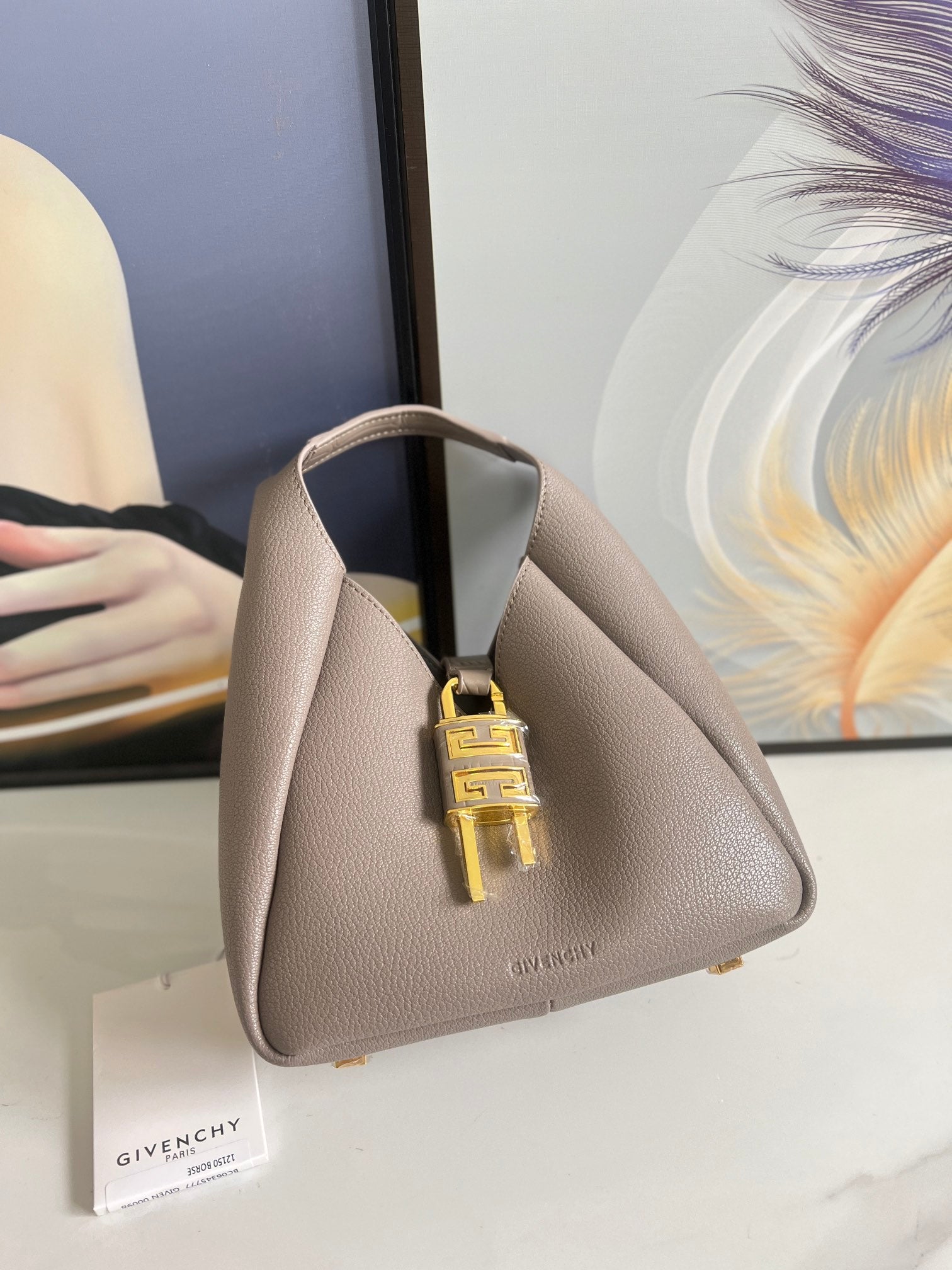 Givenchy G-Hobo Mini Handbag with Gold Finish Details